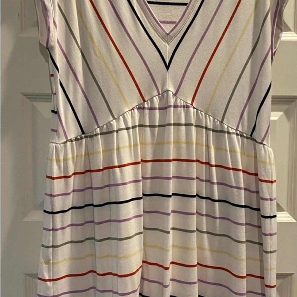 Striped V-Neck Women's Top
